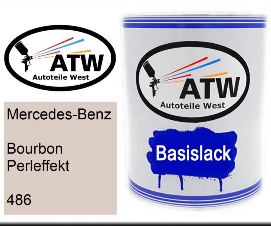 Mercedes-Benz, Bourbon Perleffekt, 486: 1L Lackdose, von ATW Autoteile West.